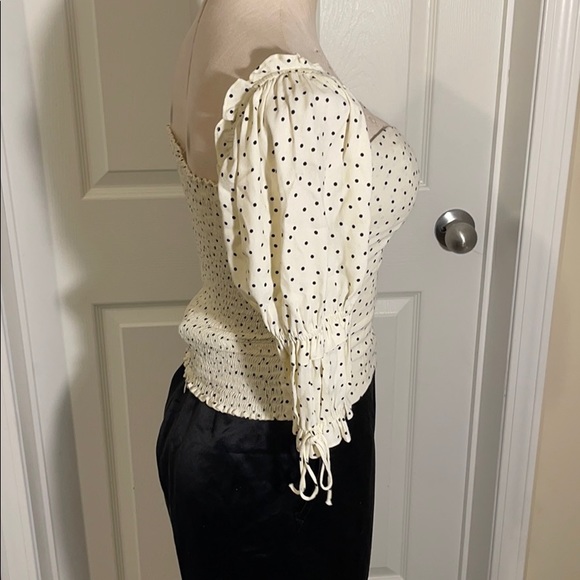 Reformation Nina Top in Pepper Polka Dot Print - Picture 5 of 8